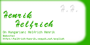 henrik helfrich business card